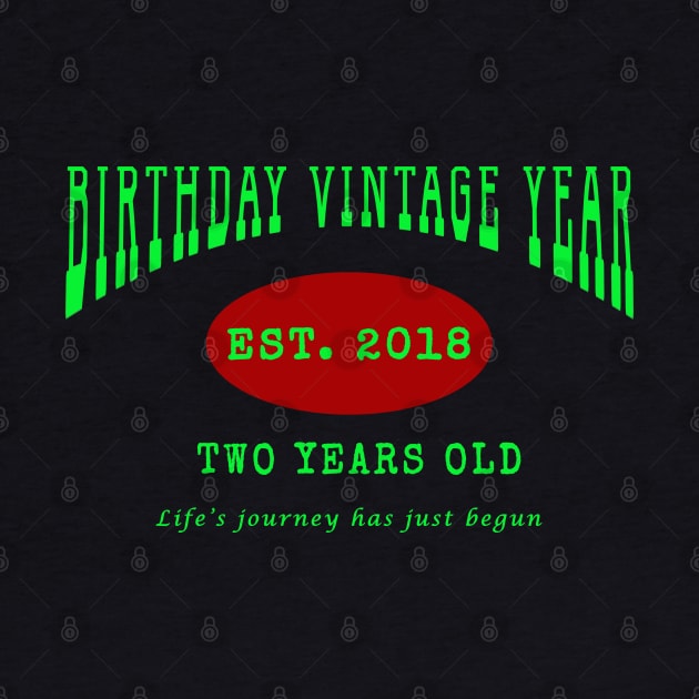 Birthday Vintage Year - Two Years Old by The Black Panther